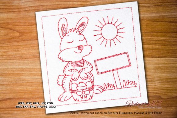 Easter Rabbit with Egg Redwork: A Designer’s Review