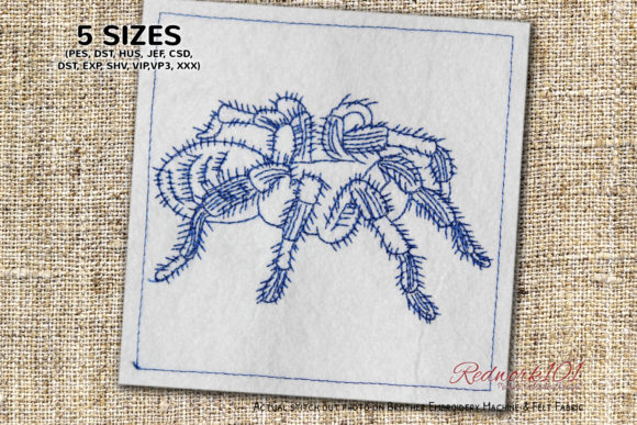 Hairy Tarantula Spider Redwork Review