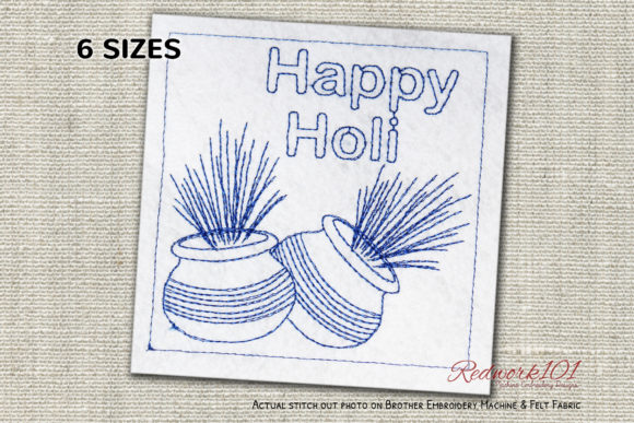 Holi Colorful Pots Redwork: A Designer’s Review