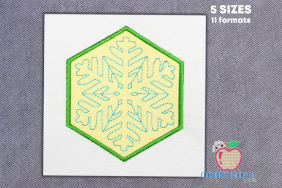 Review: Snow Flake in a Hexagon Pink Applique