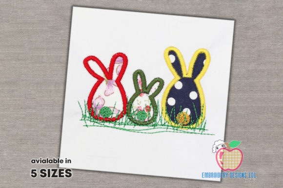 Review: Three Small Easter Bunny Applique for Spring Sales