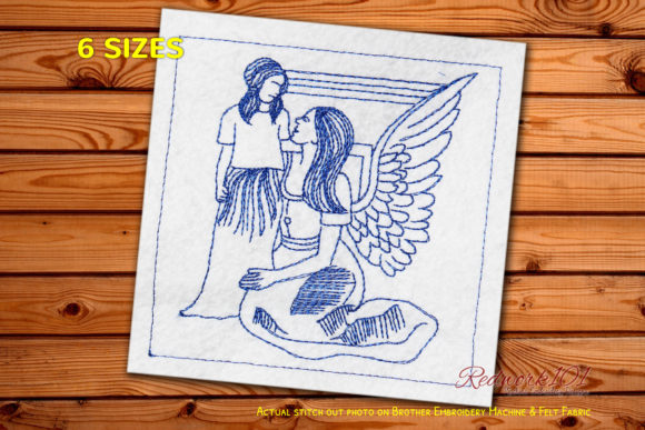 Reviewing Guardian Angels with Child Redwork