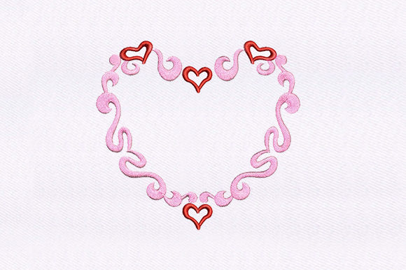 Reviewing the Outlined Heart Embroidery Design